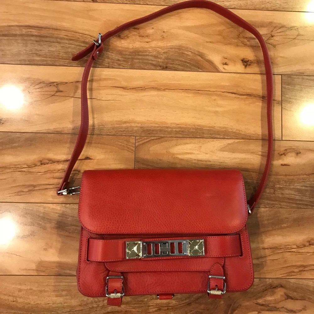 Proenza Schouler Calfskin PS11 Classic Bag Red